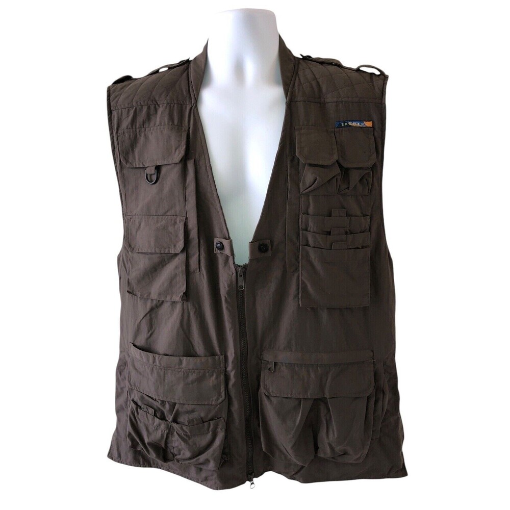 Ex Officio Vest Travel Wear Mesh Fishing Hiking Pockets Outdoors Mens XL